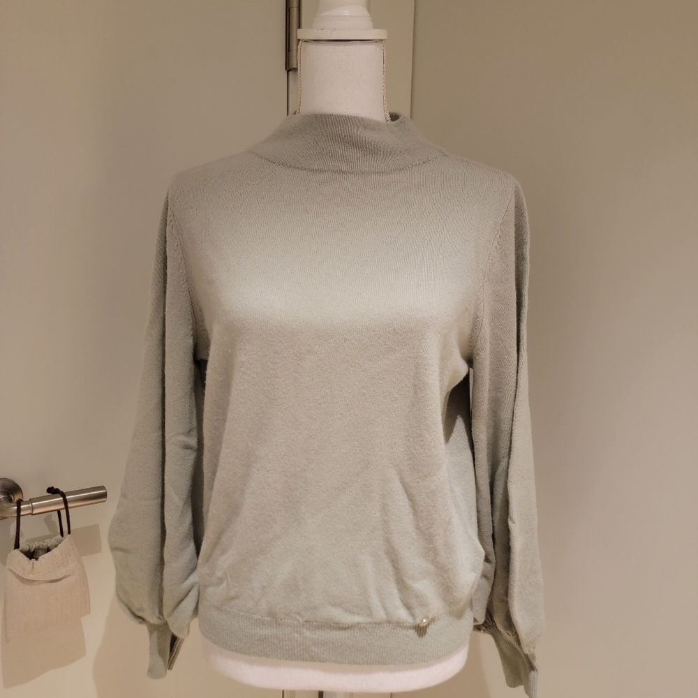 🖤 TED BAKER MINT GREEN BALLON SLEEVES CASHMERE SWEATER